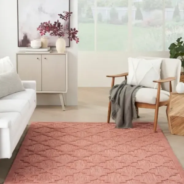 Outdoor Rugs-Kirkland's Home Black And White Floral Outdoor Area Rug, 7X10 Black/White