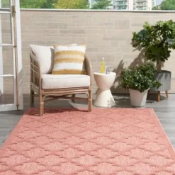 Outdoor Rugs-Kirkland's Home Black And White Floral Outdoor Area Rug, 7X10 Black/White