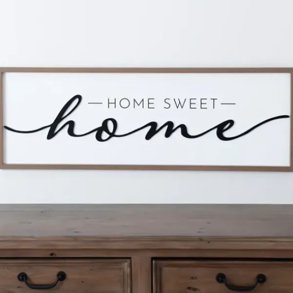Wall Quotes & Signs-Kirkland's Home Black And White Home Sweet Home Wall Plaque Black/White
