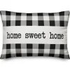 Pillows-Kirkland's Home Black And White Home Sweet Home Pillow Black/White
