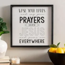 Wall Quotes & Signs-Kirkland's Home Black And White Jesus And Germs Plaque Black/White