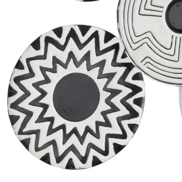 Wall Plaques-Kirkland's Home Black And White Layered Plates Wall Sculpture Black/White