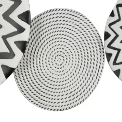Wall Plaques-Kirkland's Home Black And White Layered Plates Wall Sculpture Black/White