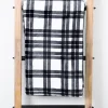 Blankets & Throws-Kirkland's Home Black And White Railroad Plaid Throw Black/White