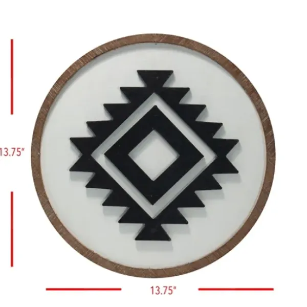 Wall Plaques-Kirkland's Home Black And White Southwest Icon Wall Plaque Black/White