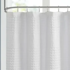 Shower Curtains-Kirkland's Home Black And White Striped Boho Shower Curtain Blue/White