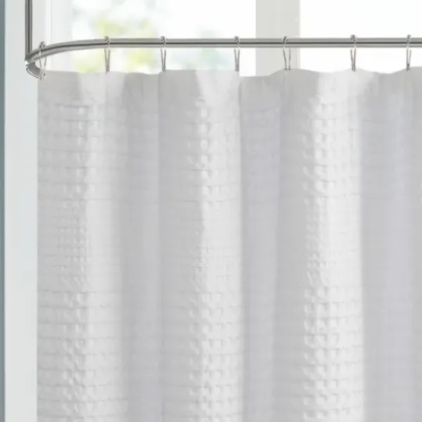 Shower Curtains-Kirkland's Home Black And White Striped Boho Shower Curtain Blue/White