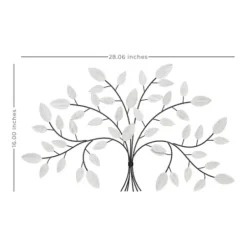 Wall Plaques-Kirkland's Home Black And White Tree Wall Sculpture Black/White