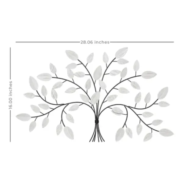 Wall Plaques-Kirkland's Home Black And White Tree Wall Sculpture Black/White