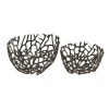 Decorative Bowls & Jars-Kirkland's Home Black And White Wooden Base Bowls, Set Of 3