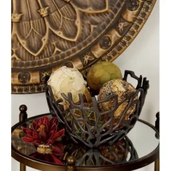 Decorative Bowls & Jars-Kirkland's Home Black And White Wooden Base Bowls, Set Of 3