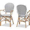 Dining Chairs-Kirkland's Home Black And White Woven Dining Chairs, Set Of 2 White/Black