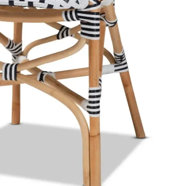 Dining Chairs-Kirkland's Home Black And White Woven Dining Chairs, Set Of 2 White/Black