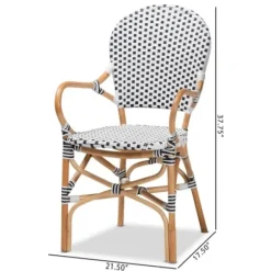 Dining Chairs-Kirkland's Home Black And White Woven Dining Chairs, Set Of 2 White/Black