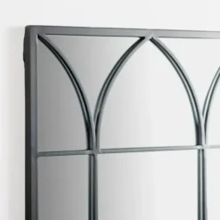 Decorative Mirrors-Kirkland's Home Black Arched Pane Wall Mirror