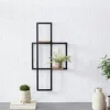 Shelves-Kirkland's Home Black Asymmetrical Geometric Wall Shelves