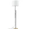 Floor Lamps-Kirkland's Home Black Asymmetrical Metal Floor Lamp White