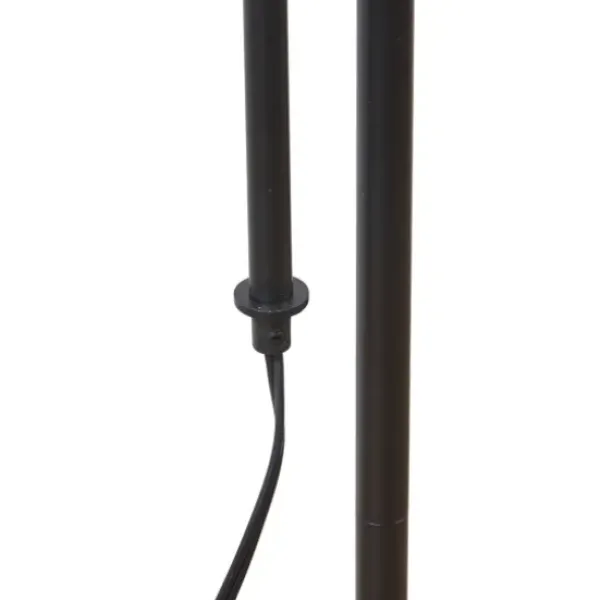 Floor Lamps-Kirkland's Home Black Asymmetrical Metal Floor Lamp White