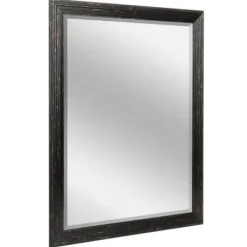 Framed Mirrors-Kirkland's Home Black Beaded Frame Beveled Vanity Wall Mirror