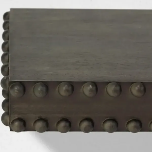 Shelves-Kirkland's Home Black Beaded Wood Large Floating Shelf