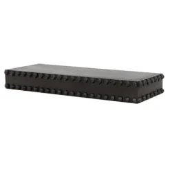 Shelves-Kirkland's Home Black Beaded Wood Small Floating Shelf