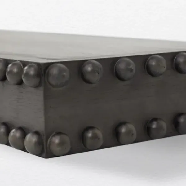 Shelves-Kirkland's Home Black Beaded Wood Small Floating Shelf