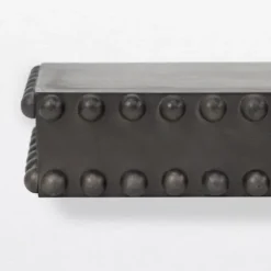 Shelves-Kirkland's Home Black Beaded Wood Small Floating Shelf