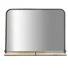 Decorative Mirrors-Kirkland's Home Black Brown Metal Shelf Horizontal Wall Mirror