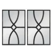 Decorative Mirrors-Kirkland's Home Black Carved Wooden Frame Wall Mirrors, Set Of 2