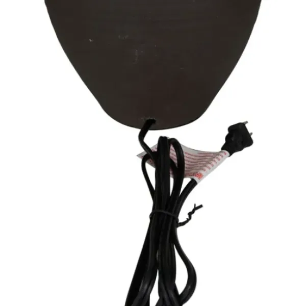 Table Lamps-Kirkland's Home Black Ceramic Hourglass Simple Large Table Lamp White