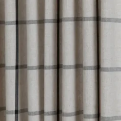 Curtains & Drapes-Kirkland's Home Black Checkered Single Curtain Panel, 84 In. Black/Tan