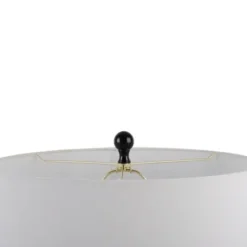Floor Lamps-Kirkland's Home Black Cross Caged Table Base Floor Lamp White