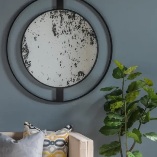 Framed Mirrors-Kirkland's Home Black Distressed Floating Frame Mirror