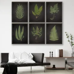 Framed Art-Kirkland's Home Black Fern I Framed Art Print Green/Black