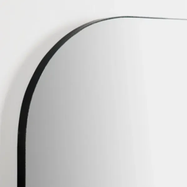 Framed Mirrors-Kirkland's Home Black Frame Linear Arch Wall Mirror