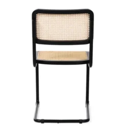 Dining Chairs-Kirkland's Home Black Framed Woven Cane Dining Chairs, Set Of 2 Tan/Black