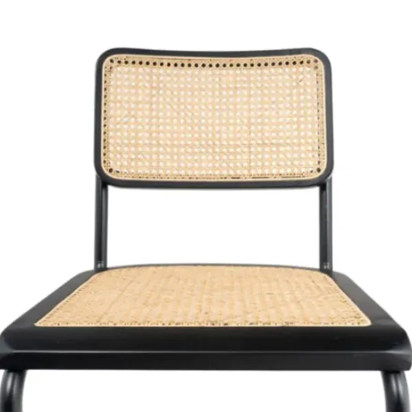 Dining Chairs-Kirkland's Home Black Framed Woven Cane Dining Chairs, Set Of 2 Tan/Black