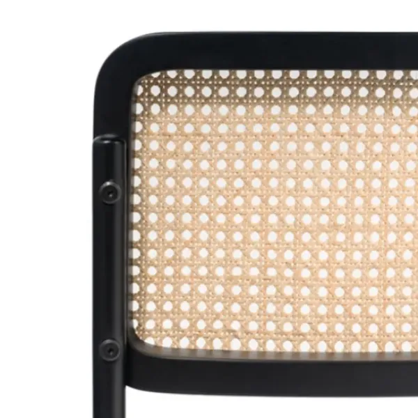 Dining Chairs-Kirkland's Home Black Framed Woven Cane Dining Chairs, Set Of 2 Tan/Black