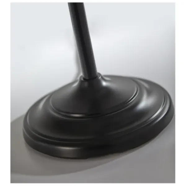 Floor Lamps-Kirkland's Home Black Herringbone Floor Lamp Gray