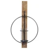 Sconces-Kirkland's Home Black Hoop Glass Sleeve Wall Sconce, 28 In.
