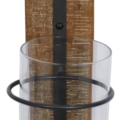 Sconces-Kirkland's Home Black Hoop Glass Sleeve Wall Sconce, 24 In.