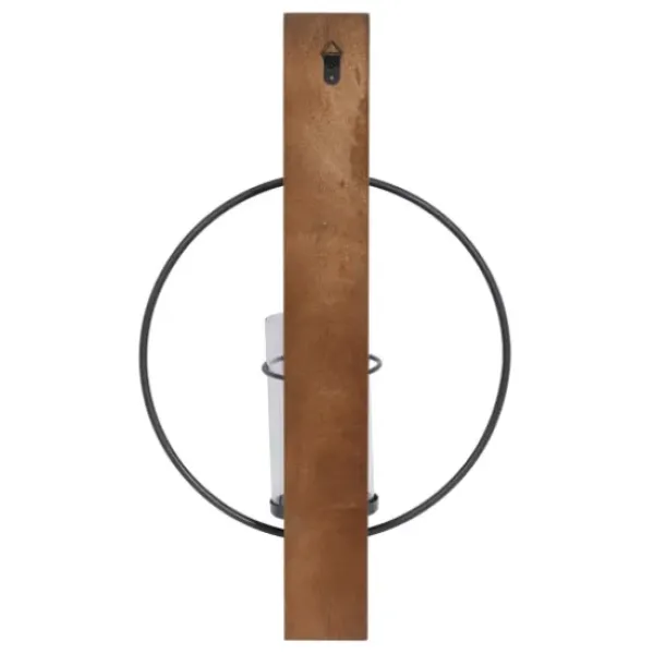 Sconces-Kirkland's Home Black Hoop Glass Sleeve Wall Sconce, 24 In.