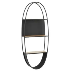 Shelves-Kirkland's Home Black Iron Oval Frame Wall Shelf