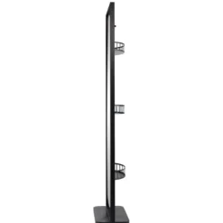 Full Length & Floor Mirrors-Kirkland's Home Black Iron Swivel Floor Mirror With Shelves
