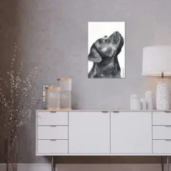 Canvas Art-Kirkland's Home Black Labrador Giclee Canvas Art Print, 18X26 Black/White