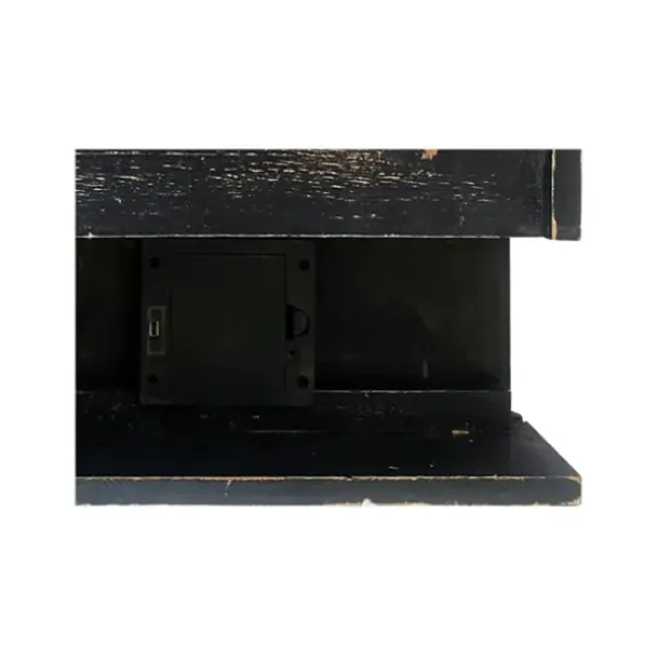 Shelves-Kirkland's Home Black Led Floating Shelf With Remote, 7 In.
