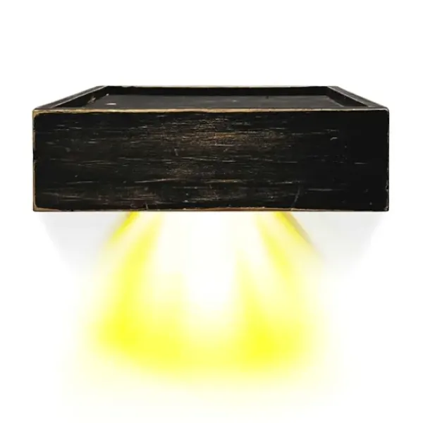 Shelves-Kirkland's Home Black Led Floating Shelf With Remote, 10 In.
