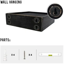 Shelves-Kirkland's Home Black Led Floating Shelf With Remote, 10 In.
