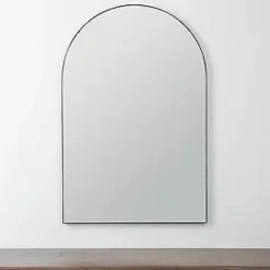 Framed Mirrors-Kirkland's Home Black Linear Arch Wall Mirror