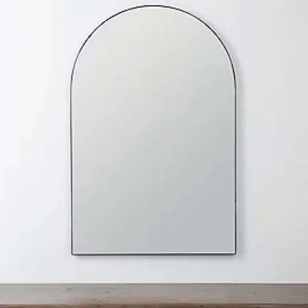 Framed Mirrors-Kirkland's Home Black Linear Arch Wall Mirror